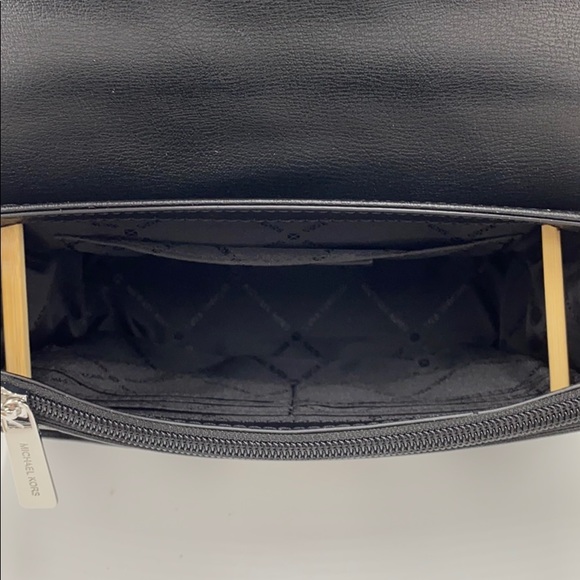 MICHAEL KORS ROSE  MEDIUM FLAP SHOULDER BLACK MULT - Picture 11 of 16